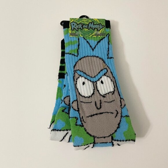 Rick and Morty Socks Shoe Size 6-12 Adult Swim - Picture 12 of 13